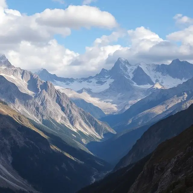 Epic, vast mountain landscape.