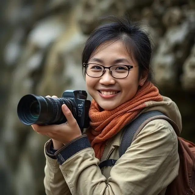 Portrait of guide and photographer Maya Chen.