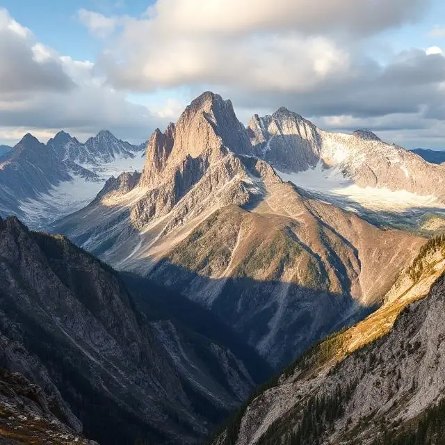 A breathtaking, epic mountain landscape.